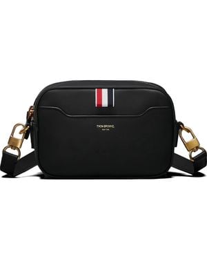 Thom Browne Small Leather Camera Bag - Black