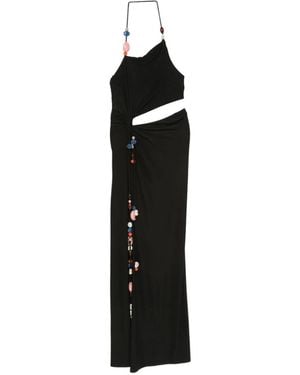 Cult Gaia Macie Bead-Embellished Cut-Out Maxi Dress - Black