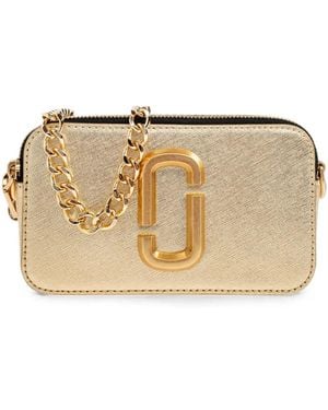 Marc Jacobs Snapshot Leather Shoulder Bag - Natural