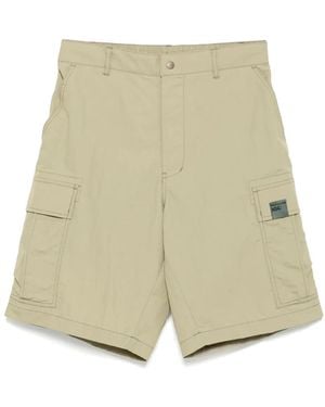Izzue Logo-Patch Shorts - Natural
