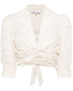 JBQ Kali Embroidered Crop Rop - White