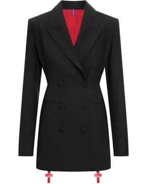 Scandale Inspiration Divine Cross-Embroidered Blazer - Black
