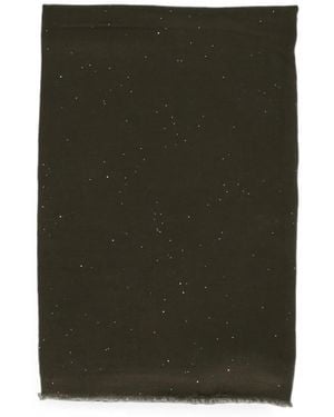Faliero Sarti Raissa Sequin-Embellished Frayed Scarf - Green