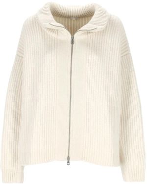 Oliver Lattughi Sweater Met Rits - Naturel