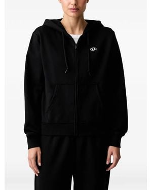 Under Armour Logo-Print Zip-Up Hoodie - Black