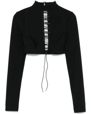 Maison Close Open-Back Top - Black