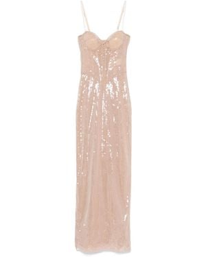 GIUSEPPE DI MORABITO Sequinned Maxi Dress - Natural