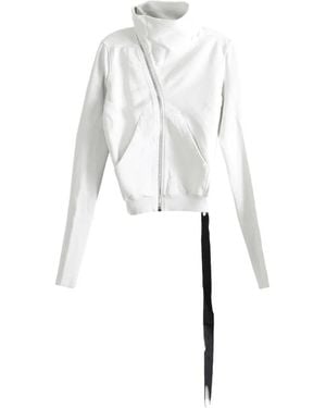 Rick Owens Sudadera Con Cremallera Asimétrica - Blanco