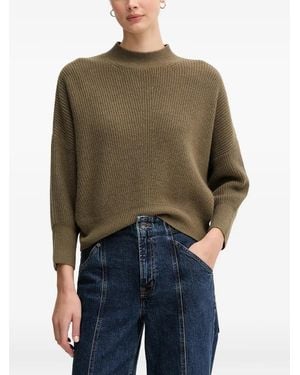 Ouí Funnel Neck Knitwear - Green