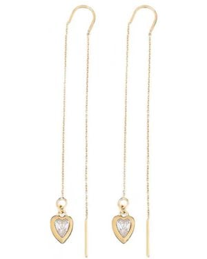 Guess Crystal Love Ohrringe Aus Kettengliedern - Weiß