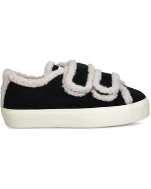 Inuikii Shearling-Trim Trainers - Black
