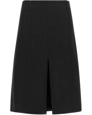MISENITHE Anne-Mary Midi-Rok Met Split - Zwart