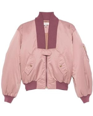 Chloé Chaqueta bómber corta con cremallera - Rosa