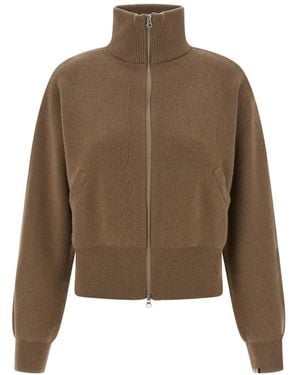 Extreme Cashmere Xtra Cute Jacquard-Knit Cardigan - Natural