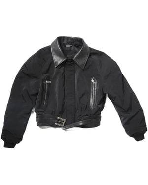 Enfants Riches Deprimes Cropped Bomber Jacket - Black