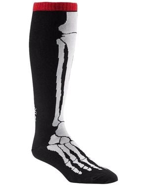 Reebok Crossfit Skeleton-Print Knee Socks - Black