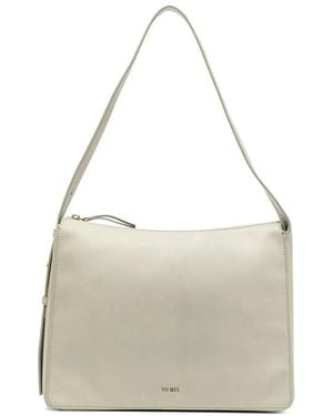 Yu Mei Debossed-Logo Tote Bag - Natural
