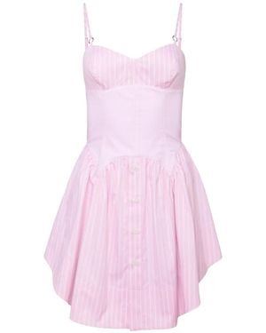Fleur du Mal Corset-Effect Mini Dress - Pink