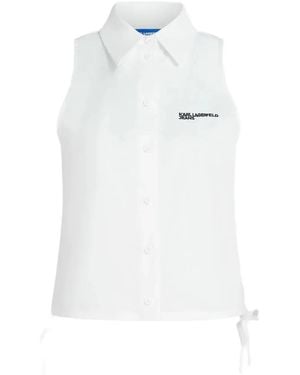 KARL LAGERFELD Sleeveless Shirt - White
