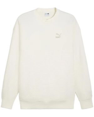 PUMA Jersey Bordado De Punto Gofrado - Blanco