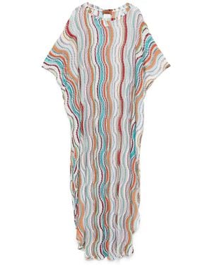 Missoni ウェーブパターン ビーチカバーアップ - ホワイト