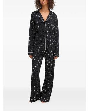 Guess Polka-Dot Print Pajamas - Black