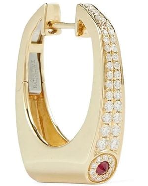 Rainbow K 14K Grace Ruby Diamond Earring - Metallic