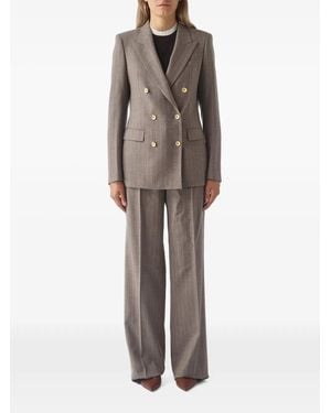 Tagliatore Pinstripe Double-Breasted Suit - Gray