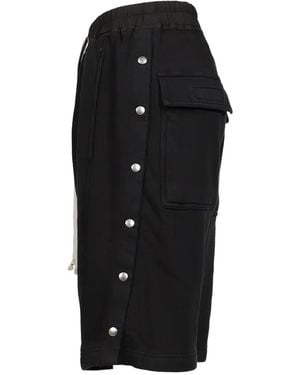 Rick Owens Pusher Snap-Button Shorts - Black