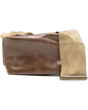 Uma Wang Schultertasche Aus Faux-Leder - Braun