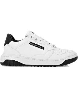 Philipp Plein ナッパレザースニーカー - ブラック