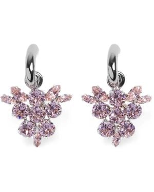 Simone Rocha Frond Hoop Earrings - Pink