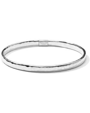 Ippolita Flat Medium Hammered Bangle - White