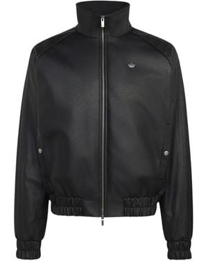adidas Studded Logo-Patch Jacket - Black