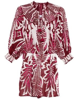 Poupette Mono Janna Con Motivo Floral - Rojo
