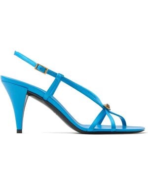 Versace Valentina Satin Sandals 80 Mm - Blue