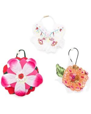 Amir Slama Floral-Appliqué Hair Tie - Pink