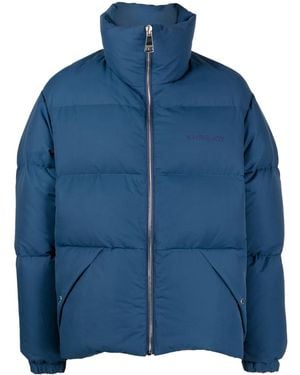 Khrisjoy Logo-Print Padded Jacket - Blue