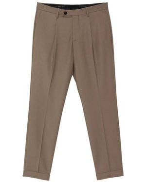 Michael Coal Pantalon Frederick Plissé À Revers - Grey