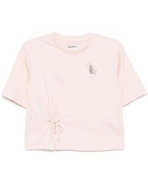 Musium Div. Logo-Embroidered T-Shirt - Pink