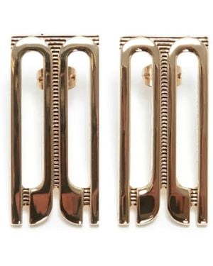 Victoria Beckham Frame Stud Earrings - White