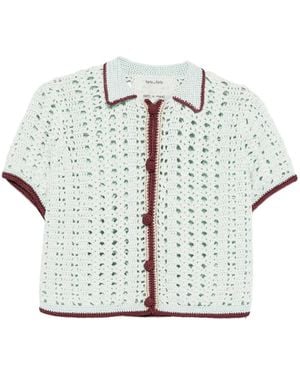 forte_forte Crochet Buttoned Shirt - White