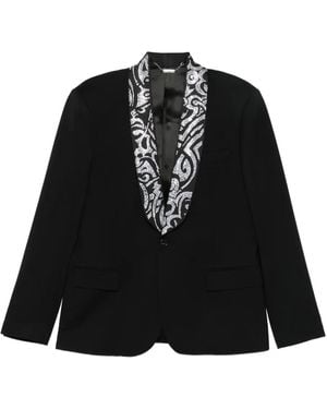 John Richmond Rotrol Embellished Shawl-Collar Blazer - Black