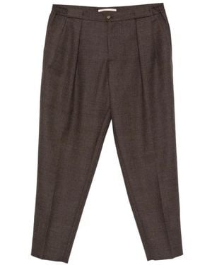 Briglia 1949 Pleated Twill-Weave Trousers - Grey