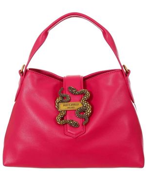 Just Cavalli Snake-buckle Tote Bag - Pink