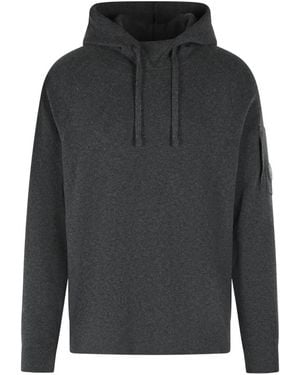 C.P. Company Lens-Detail Drawstring Hoodie - Gray