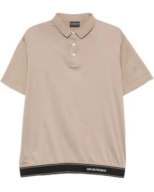 Emporio Armani Polo À Bande Logo - Natural