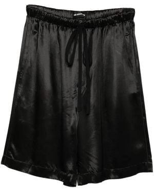 Ann Demeulemeester Drawstring Satin Shorts - Black