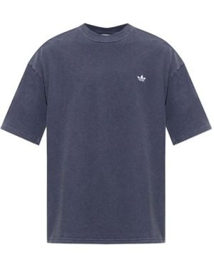 adidas T-Shirt Met Geborduurd Logo - Blauw