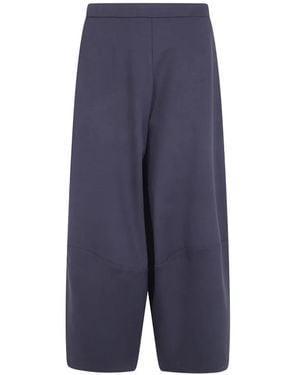 Pierantoniogaspari Seam-Detail Wide-Leg Trousers - Blue